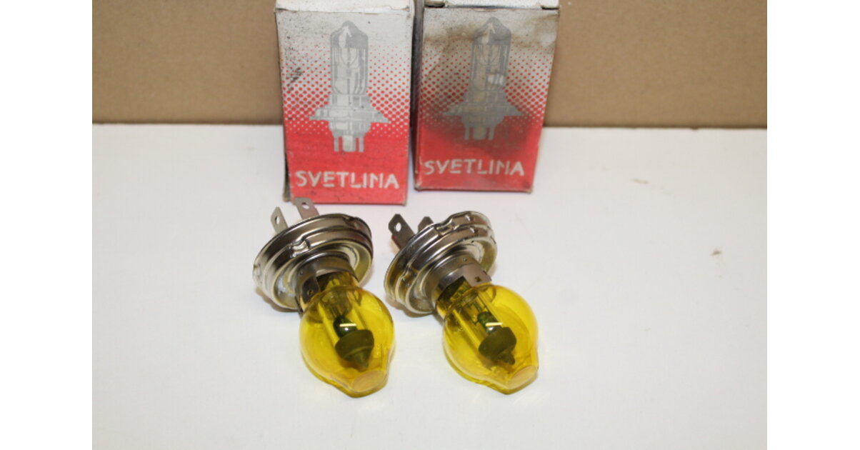 Ampoules Phare H4 12V 55/60W Jaune (Lot De 2) - Compatible CITROËN, PEUGEOT, RENAULT